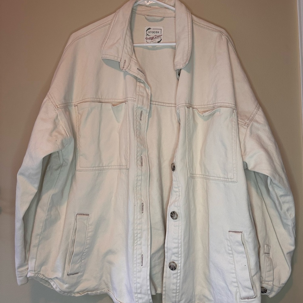 Stoosh Cream Jean Jacket Oversized Fit